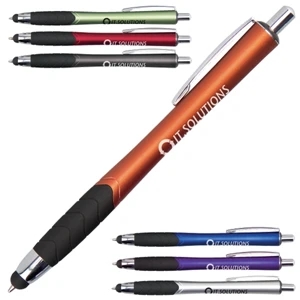 Innovation (r) - Sale 5-7 Day Production - Click Pen With Stylus Tip And Comfortable Black Grip With Wave Design