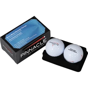 Pinnacle (r) Gold - Sale 5-10 Day Production - Box Of 2 Golf Balls With Access To Display Business Card