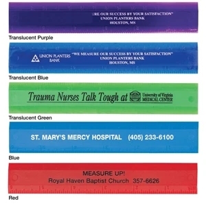 Catalog 5-7 Day Production - 6" Double Beveled Edge Ruler With Metric And English Scales