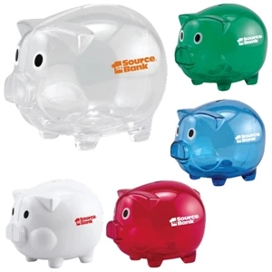 Catalog 5-7 Day Production - Piglet Bank Holds Both Coins And Paper Money