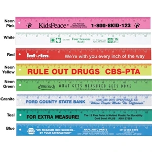 Plus - Catalog 5-7 Day Production - 12" Quality Molded Plastic Design Ruler With English Scale
