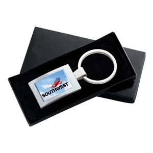 Catalog 5-7 Day Production - Classic Rectangular Polished Metal Key Ring