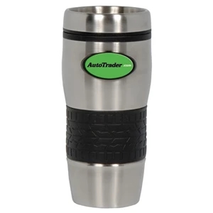 Catalog 5-7 Day Production - Stainless Tire Tumbler With Soft-rubber Grip