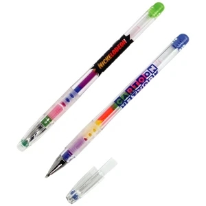 Rainbo - Catalog 5-7 Day Production - Gel Ink Pen Features Transparent Barrel And Slotted Gripper