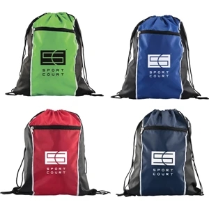 Spirit (r) - Sale 5-7 Day Production - Durable Woven Drawstring Backpack, Fantastic For School, Gym Or Events