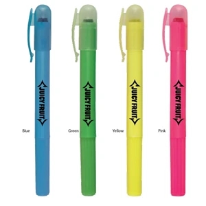 Wow (r) - Sale 5-7 Day Production - Gel Highlighter Has Twist Action, Doesn't Smear Ink Or Dry Out If Left Uncapped