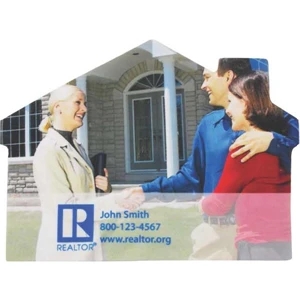 Ace (r) - House Microfiber Cloth Inserted In Clear Pouch - House Shaped Microfiber Lens Cloth