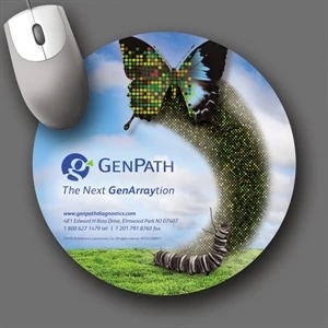 Softtouch (r) - 8"roundx1/8"-antimicrobial Plush Fabric Mouse Pad-5-day; Rush: 24 Hour,1,2,or 3-day