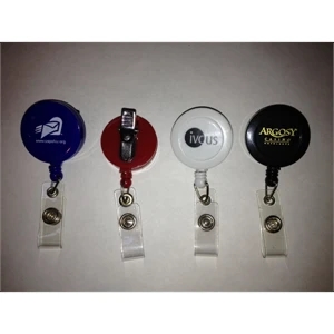Retractable Badge Holder With Swivel Alligator Or Belt Clip With 36" Nylon Cord