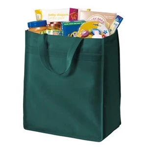 Port Authority (r) - Simple Polypropylene Grocery Tote Features A Square Bottom To Sit Upright