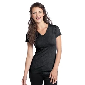 District (r) - X S- X L - Junior Fit Tri-blend V-neck Tee, Polyester/cotton/rayon