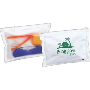 Freshen Up - Travel Kit With Wash Cloth, Folding Toothbrush, Folding Comb And Soap