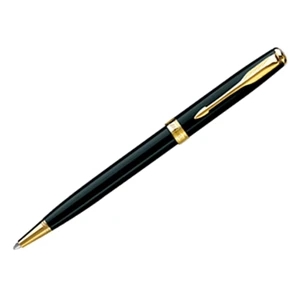 Sonnet (r) - Laque Black With 23-k Gold Plate Trim - Ballpoint Pen With Elegant Finish On Clip And Trim