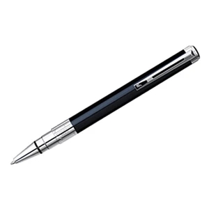 Perspective - Black Ball Pen With Slender, Pure Tubular Body And Chrome Trim