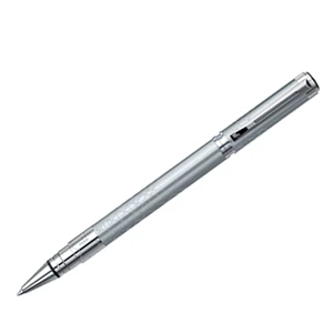 Perspective - Silver Roller Ball Pen With Slender, Pure Tubular Body And Chrome Trim