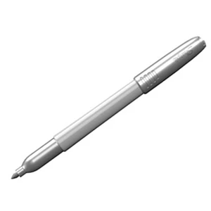 Metallic Silver Ink Fine Point Permanent Marker. Ink Color Matches Trim Color