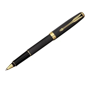 Sonnet (r) - Gold Trim - Matte Roller Ball Pen With Elegant Finish On Clip And Trim