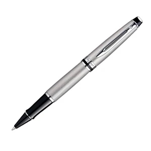 Expert - Stainless Roller Ball Pen With Nickel Palladium Plate Trim And Beveled Cap