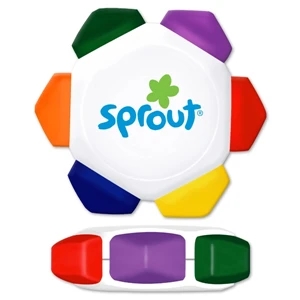 Crayo-craze(r) - Direct Imprint - Six Color Crayon Wheel. Easy To Grip And Fun To Use. Award Winning Design. Patented