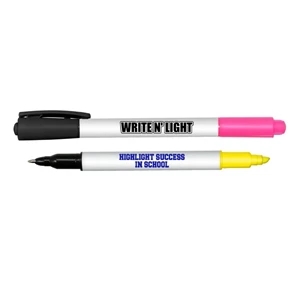 Write N' Light - Write N Light Double Ended Highlighter And Ball Point Pen Combo