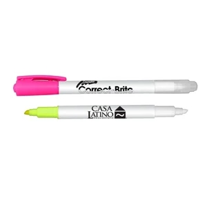 Correct-brite (tm) - Double Ended Erasable Highlighter On One End And Eraser Ink On Other End