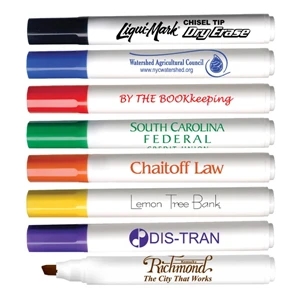 Dry Erase - Direct Imprint - Dry Erase Chisel Tip Marker With, Low Odor Broadline Dry Erase Marker