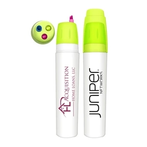 Bullet (tm) - Direct Imprint - The Bullet Twist Action 3 Color Retractable Fluorescent Highlighter