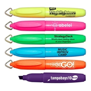 Mini Brite Spots(r) - Mini Fluorescent Barrel Highlighter With Key Ring Cap