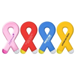 Highlight The Fight (tm) Awareness (tm) - Awareness Ribbon Shaped Highlighter And Pen Combo