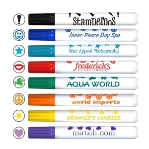 Stamperoos - Direct Imprint - Stamp Marker With Washable Inks. Tip Is Actual Stamp Design