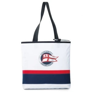 Oasis - Navy-red - Convention Tote Bag With Pen Loop And 26.5" Shoulder Straps