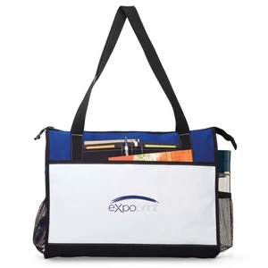 Merit - Royal Blue - Business Tote Bag With Oversized, Zippered Main Compartment