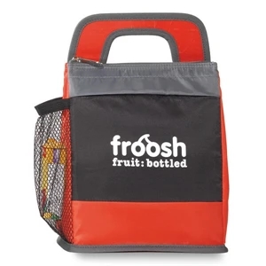 Delight - Santa Fe Red - Lunch Cooler With Front Pocket And Top Zippered Closure