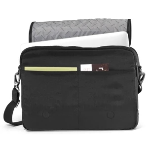 Brookstone (r) - Slim 13" Computer Messenger Bag With Removable, Adjustable Padded Shoulder Strap