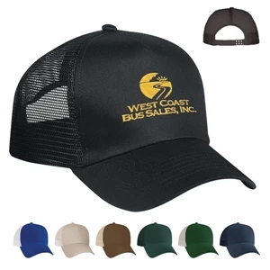 Hitwear (r) Price Buster - Embroidery - 100% Brushed Cotton Twill And Mesh Cap, 5 Panels