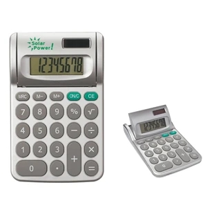 Adjustable Dual Power Calculator With 8 Digit Adjustable Display, Battery Included