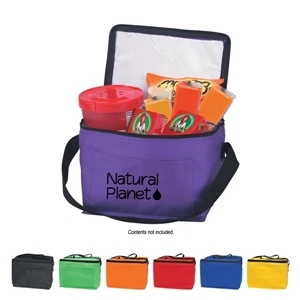 Kooler - Non Woven Insulated 6 Pack Cooler Bag, Coated Water Resistant Polypropylene