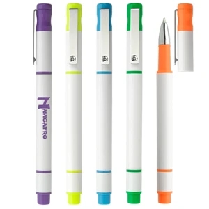 Gemini - Pen/highlighter With Ballpoint Pen With Black Ink And Chisel Top Highlighter