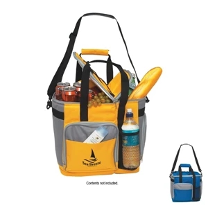 Kooler - Silkscreen - Large Insulated Cooler Tote With 2 Separate Insulated Compartments, Holds 24 Cans