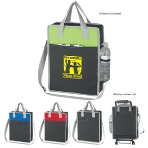 Vertical - Silkscreen - Briefcase/tote Bag With Adjustable Shoulder Strap And Web Carrying Handles