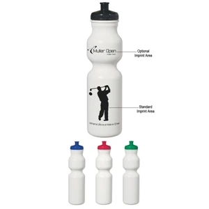Evolve (tm) Hitgreen (tm) - Water Bottle With Leak Resistant Push And Pull Lid, 28 Oz