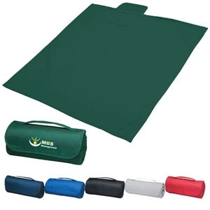 Silkscreen - Large 48" X 53" Polyester Sweatshirt Material Blanket With Fleece Underside