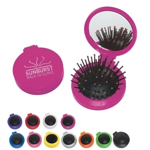 2 In 1 - Colors - Two In One Kit, Features A Brush And Shatter Resistant Mirror