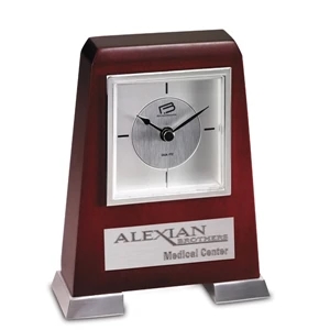 Paraluz - Hardwood Desk Clock With A 2 Footed Metal Base And Contemporary Dial. Closeout