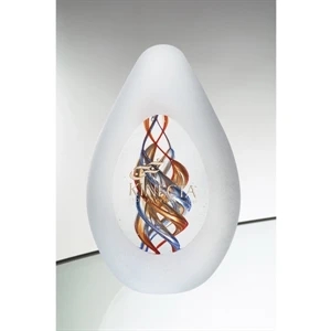 Nucleus - Art Glass Award With Intricate And Colorful Swirls On The Inside