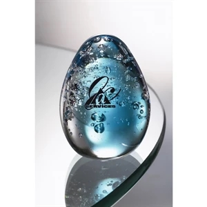 Sapphire - Art Glass Award Transforming From Clear To Blue Hues. Closeout