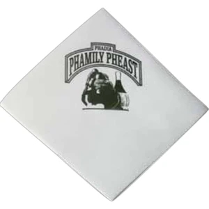 500 Line - White Beverage Napkin Made From Recycled Materials. Opens 10" X 10"