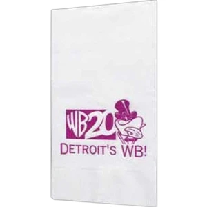 500 Line - White Dinner Napkin With Coin Edge Embossing, 1/8" Fold, 4.25" X 8.5"