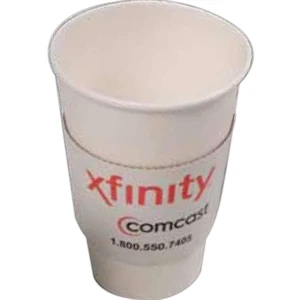 Coffee Clutch 500 Line - White - Insulated Clutches, Fits 10 To 16 Oz. Cups