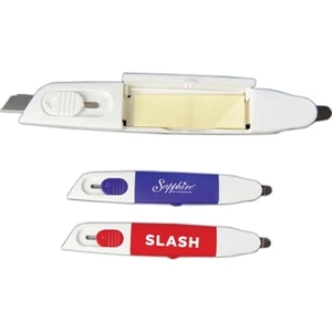 Desk Buddy - 3-in-1 Office Tool With Staple Remover, Box Cutter And Hideaway Note Pad